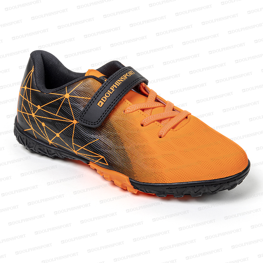 Бутсы футбольные KR-197 черно-оранжевые