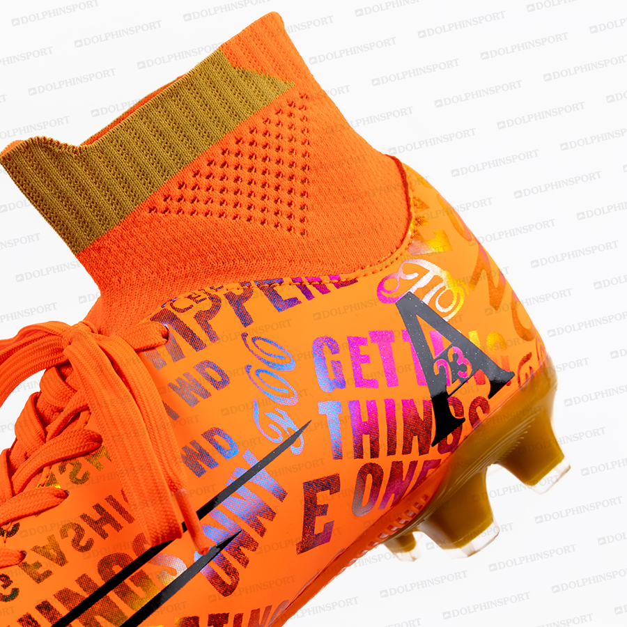 Бутсы футбольные KR-179/2 черный-оранжевый