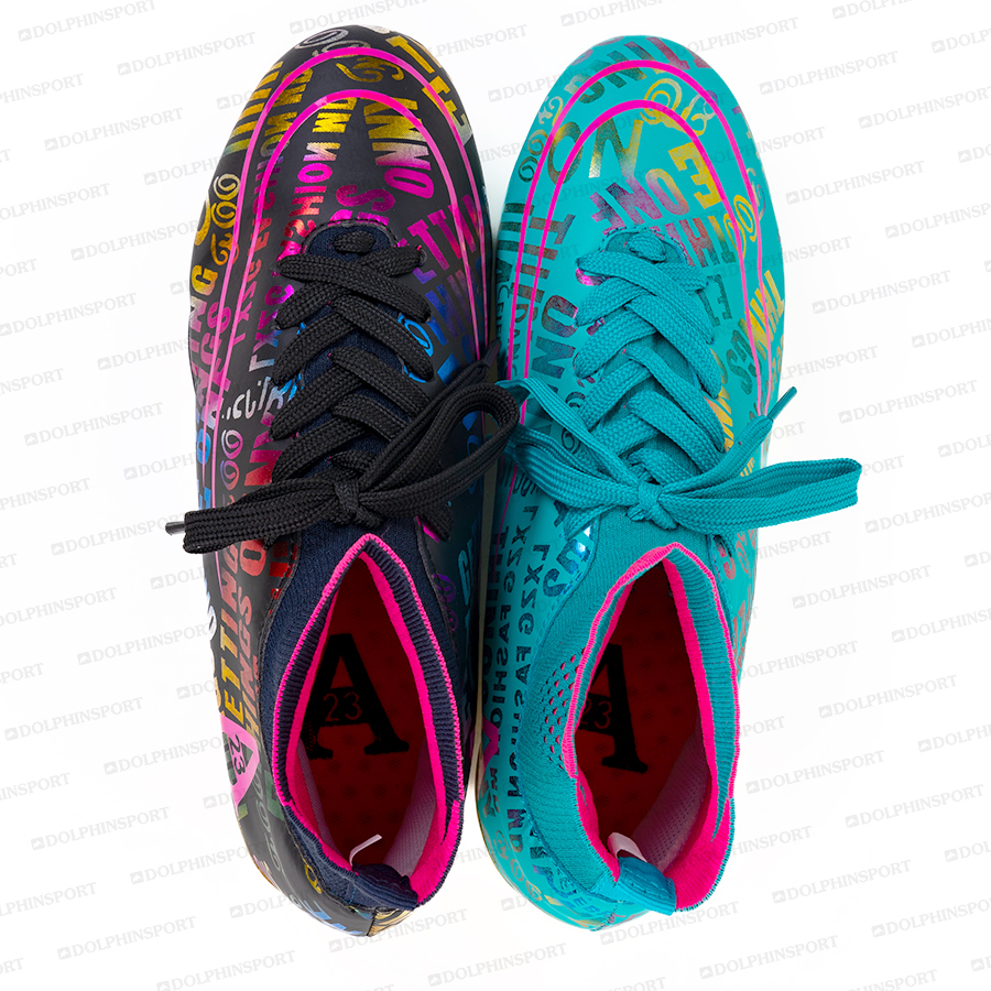 Бутсы футбольные KR-179/2 черный-бирюзовый