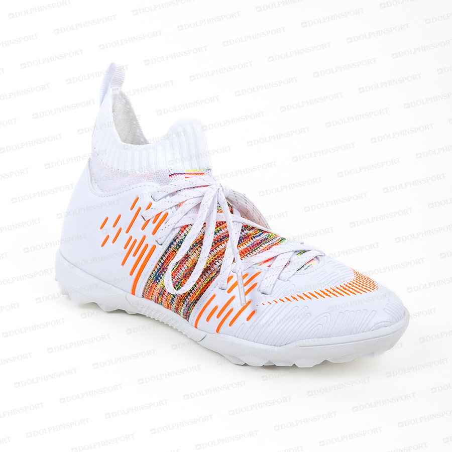 Бутсы футбольные KR-177 бело-оранжевый