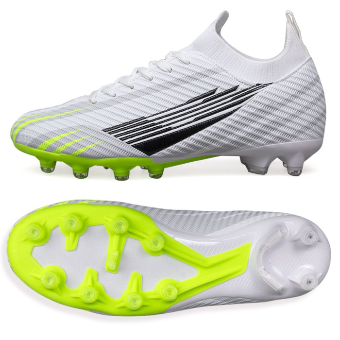 Бутсы футбольные KR-207 бело-зеленые