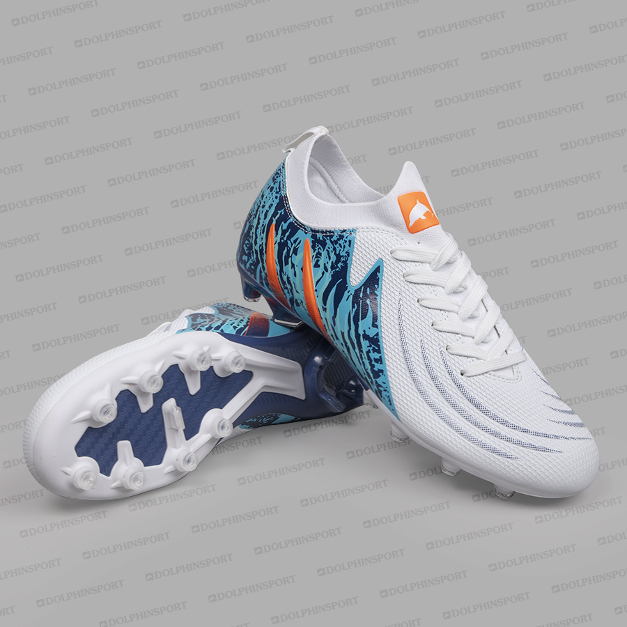 Бутсы футбольные KR-208 бело-синие