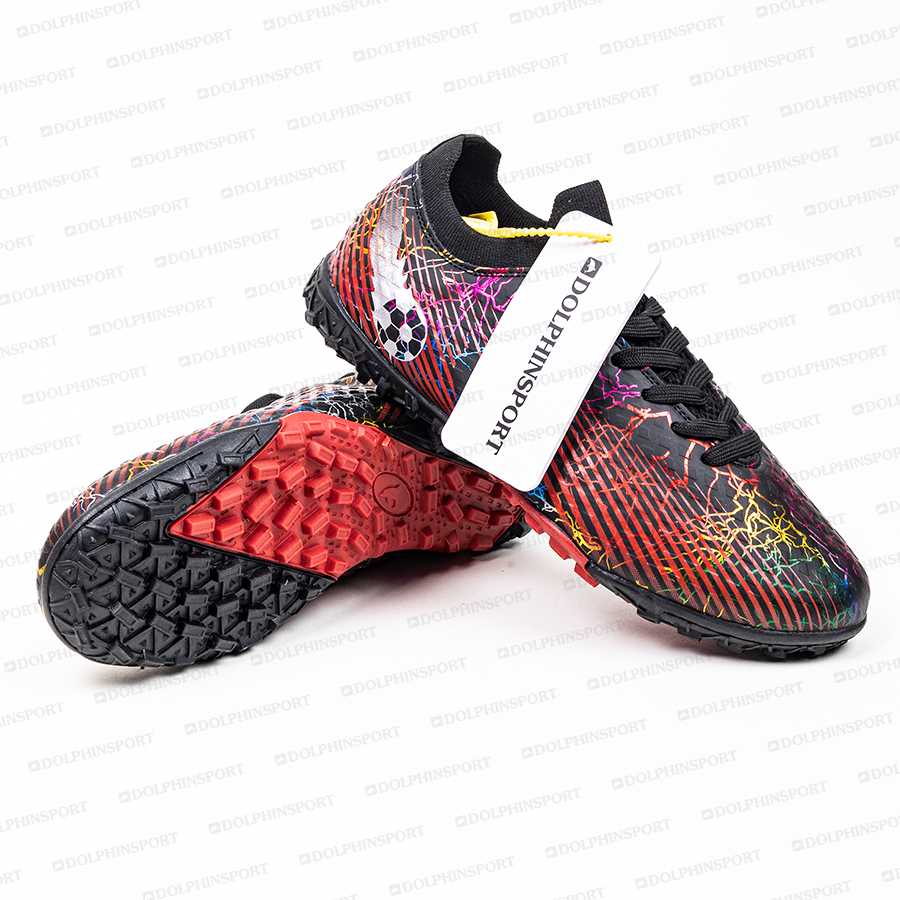 Бутсы футбольные KR-134 черно-красные