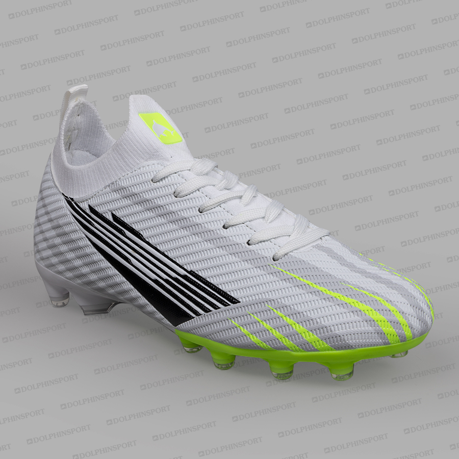 Бутсы футбольные KR-207 бело-зеленые