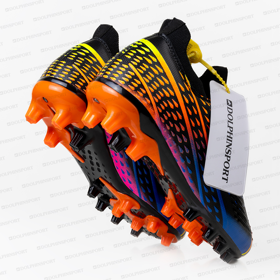 Бутсы футбольные KR-158 черно-оранжевый