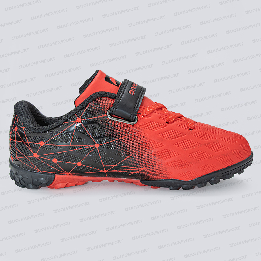 Бутсы футбольные KR-197 черно-красные