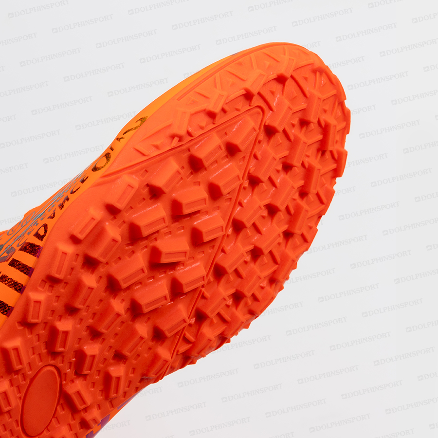 Бутсы футбольные KR-179 черный-оранжевый