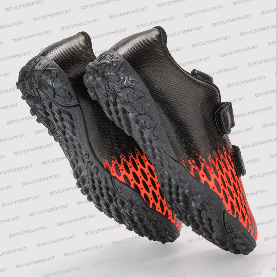 Бутсы футбольные KR-183 черно-оранжевые