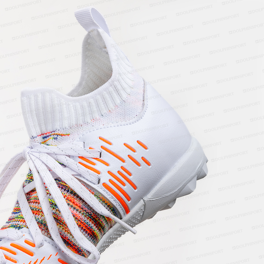 Бутсы футбольные KR-177 бело-оранжевый