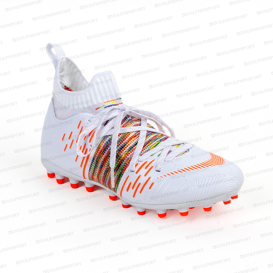 Бутсы футбольные KR-177/2 бело-оранжевый