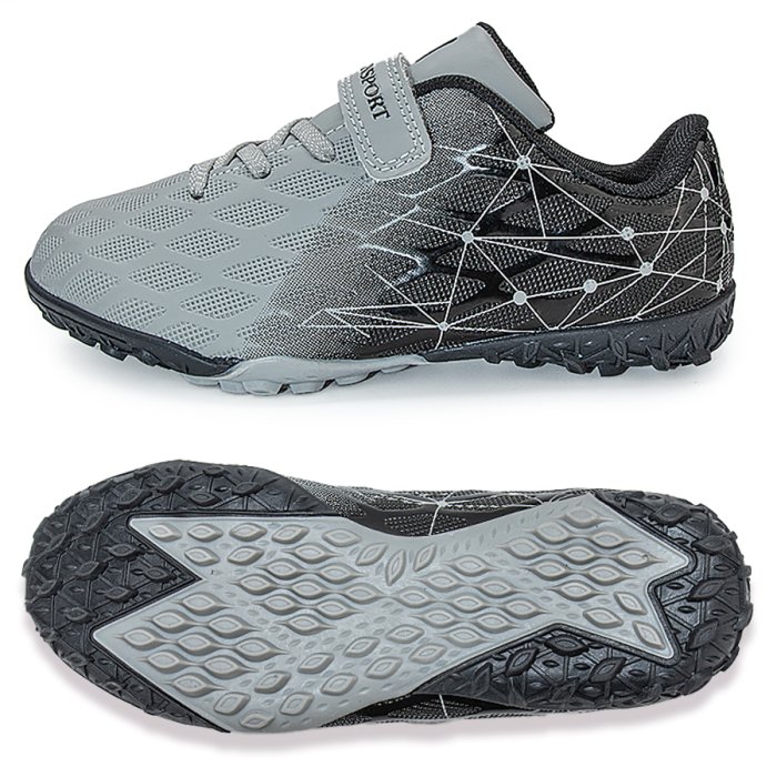 Бутсы футбольные KR-197 черно-серые