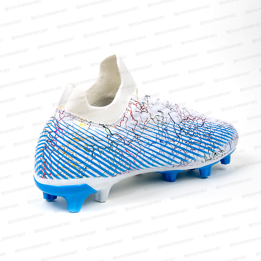 Бутсы футбольные KR-135 бело-голубые