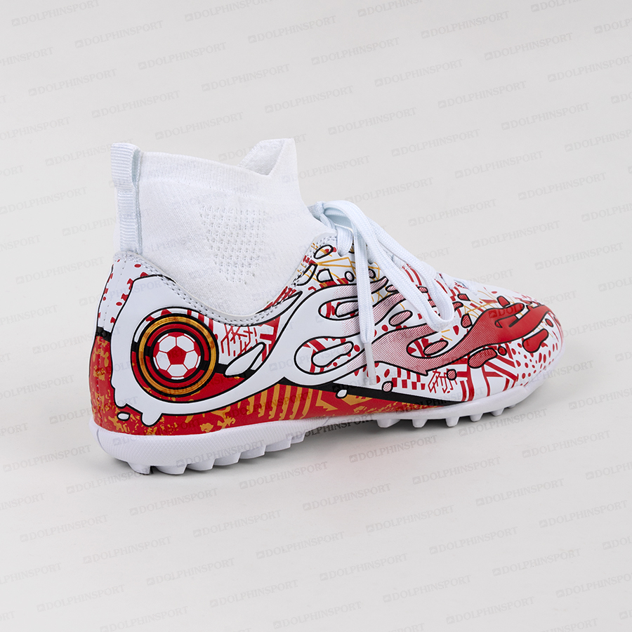 Бутсы футбольные KR-187 бело-красный