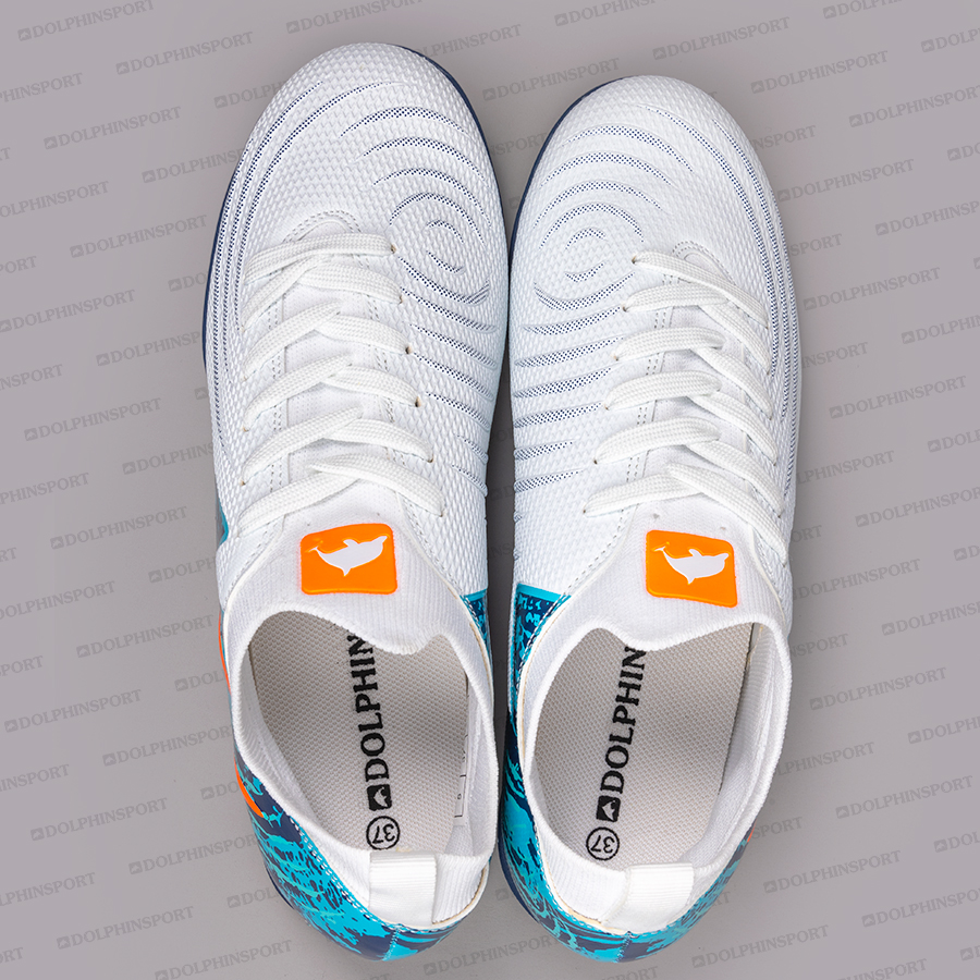 Бутсы футбольные KR-201 бело-синие