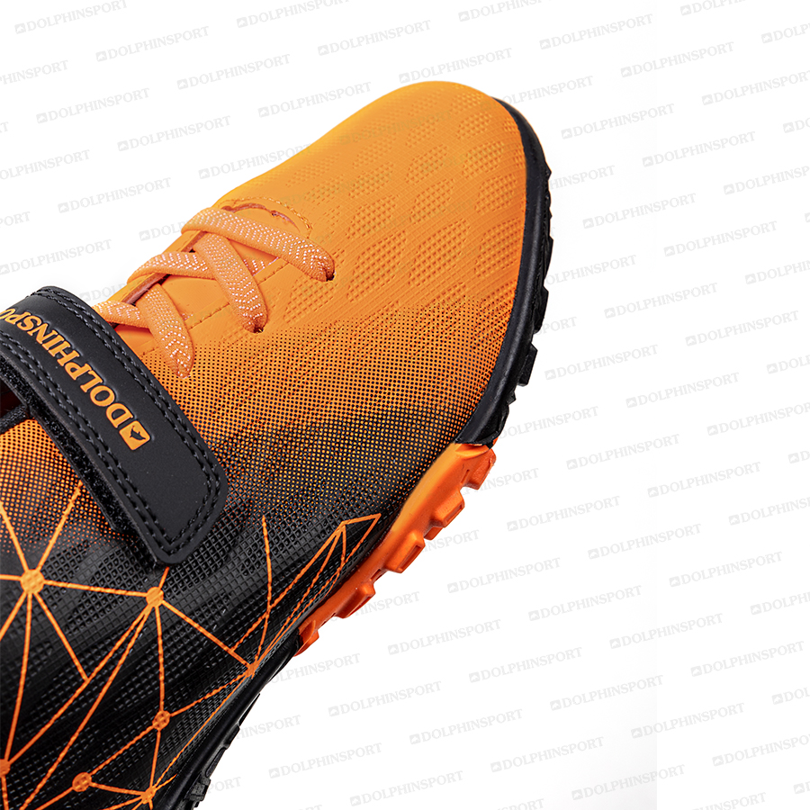 Бутсы футбольные KR-197 черно-оранжевые