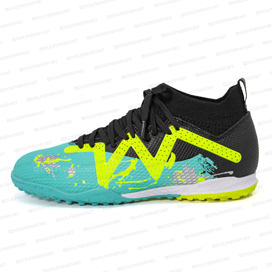 Бутсы футбольные KR-193 черно-бирюзовые