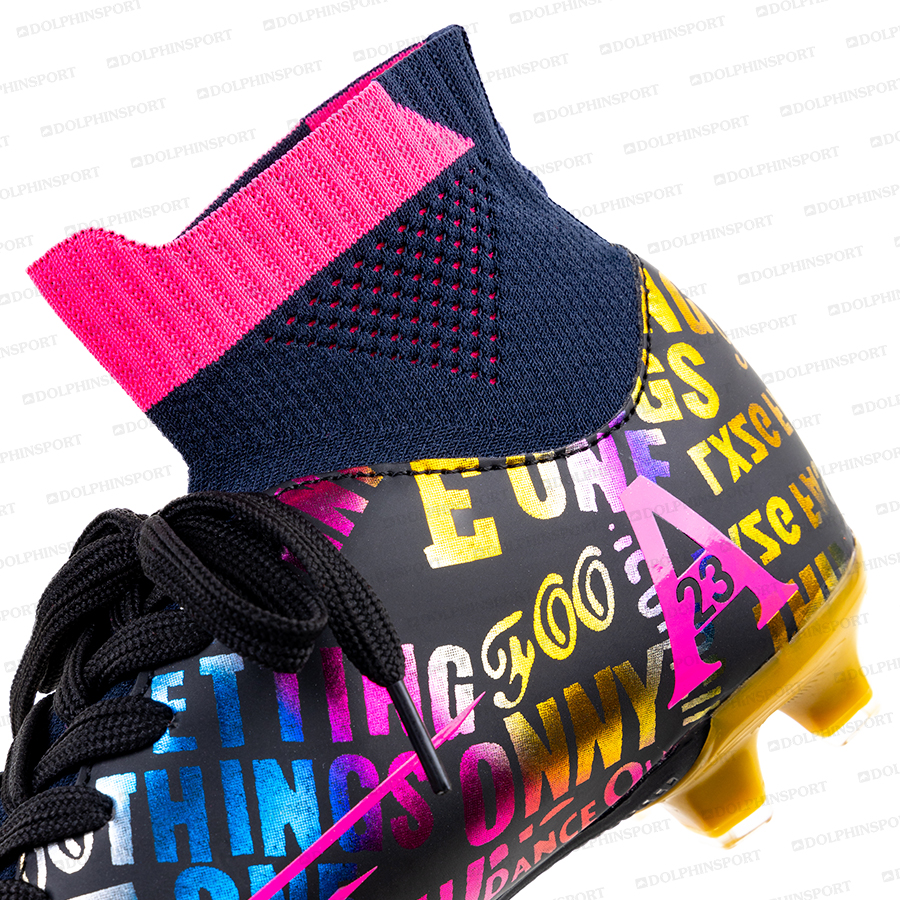 Бутсы футбольные KR-179/2 черно-розовый