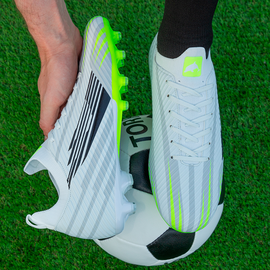 Бутсы футбольные KR-207 бело-зеленые