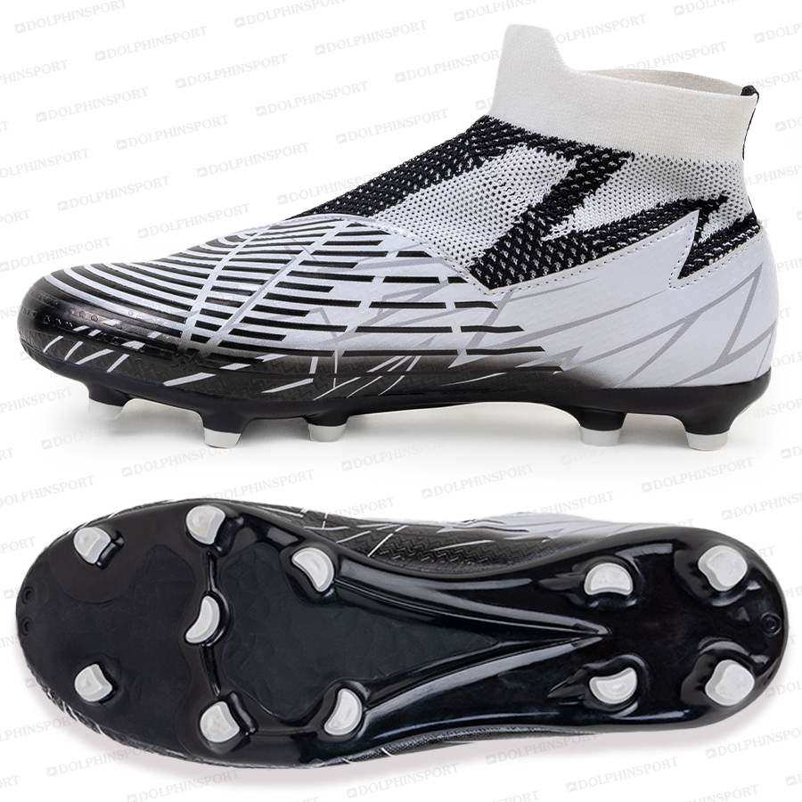 Бутсы футбольные KR-188 бело-черный