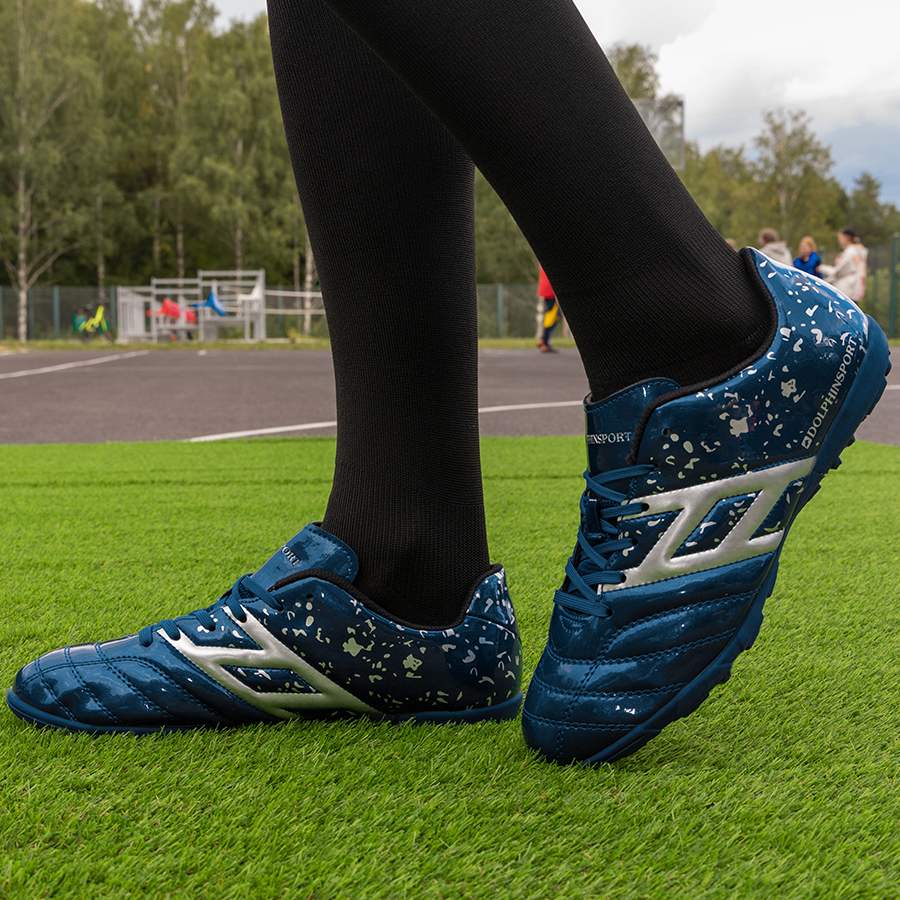 Бутсы футбольные KR-063 темно-синие