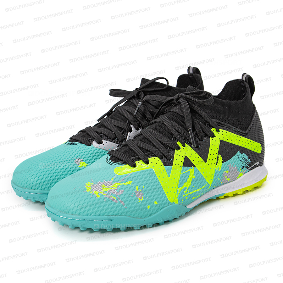 Бутсы футбольные KR-193 черно-бирюзовые