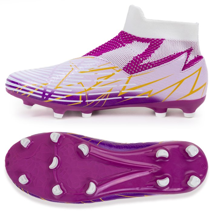 Бутсы футбольные KR-188 бело-фиолетовый