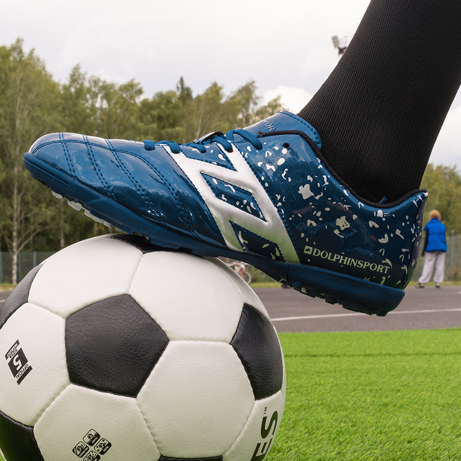 Бутсы футбольные KR-063 темно-синие