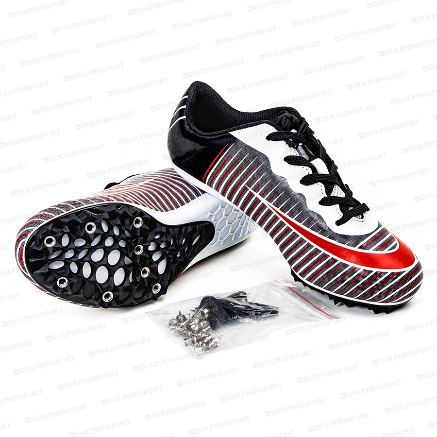 Шиповки KR-075 черно-красные