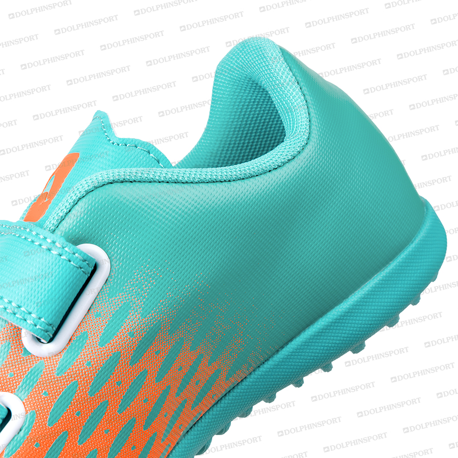 Бутсы футбольные KR-183 бирюзово-оранжевые