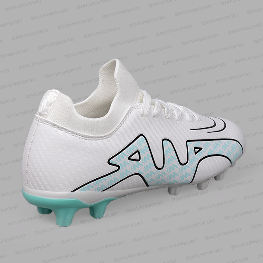 Бутсы футбольные KR-154 бело-бирюзовый