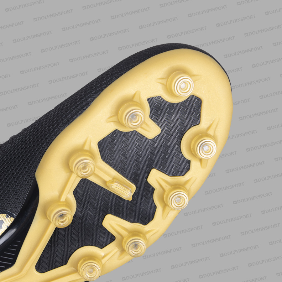 Бутсы футбольные KR-208 черно-золотистые