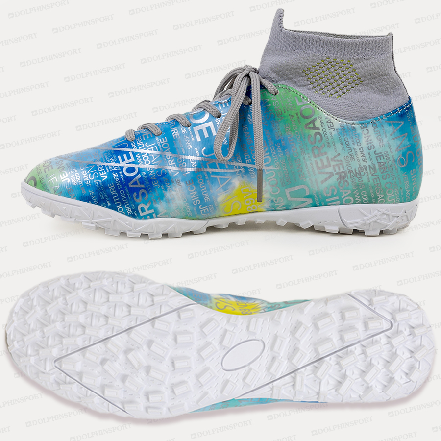 Бутсы футбольные KR-178 бело-голубой