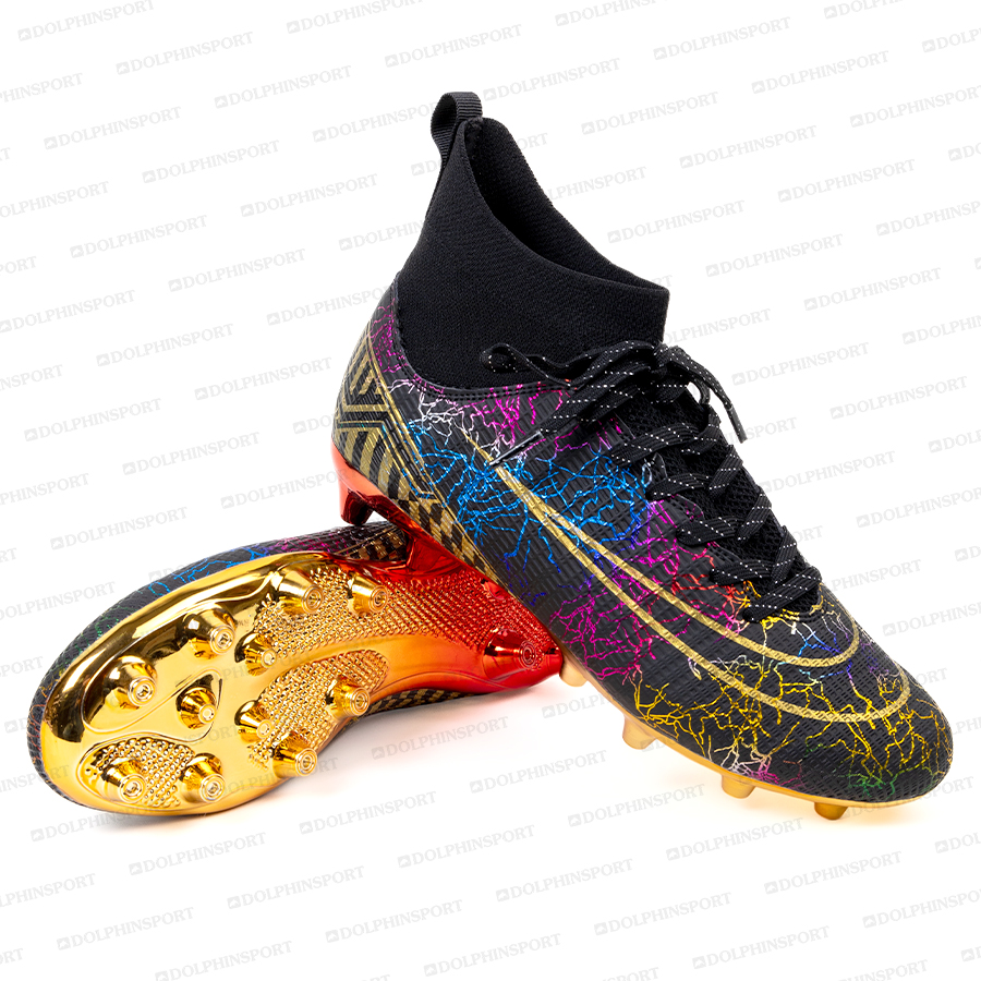 Бутсы футбольные KR-133 черный с золотом