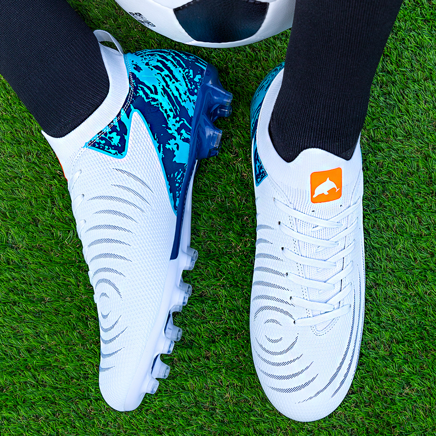 Бутсы футбольные KR-208 бело-синие