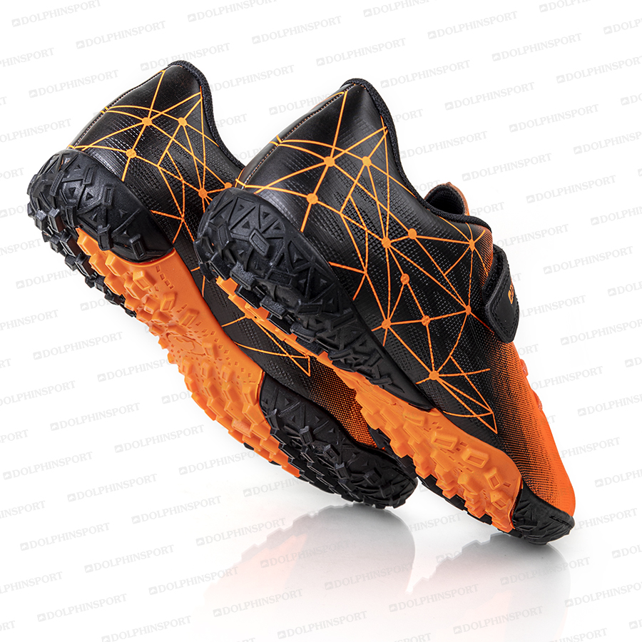 Бутсы футбольные KR-197 черно-оранжевые