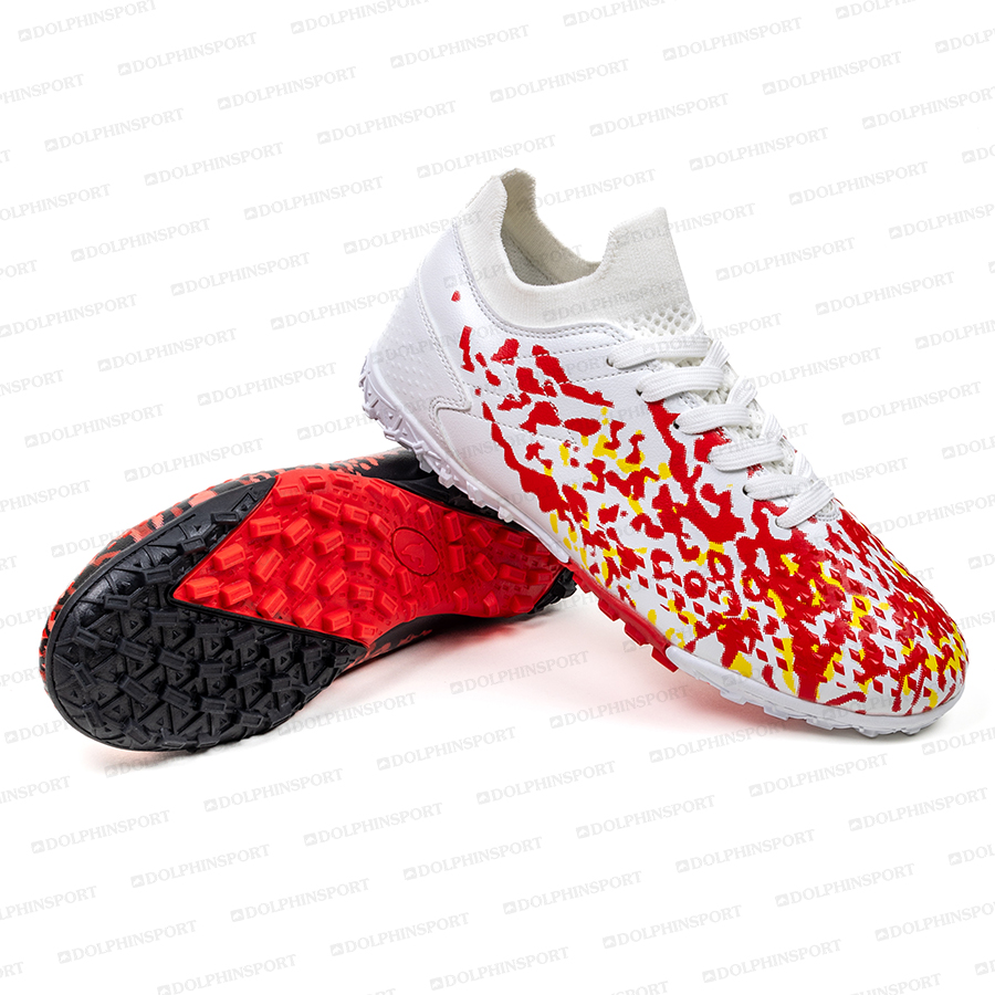 Бутсы футбольные KR-130/1 белый-черный