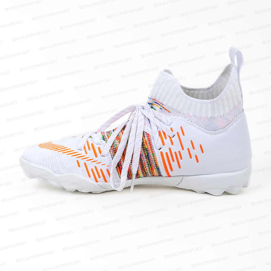 Бутсы футбольные KR-177 бело-оранжевый