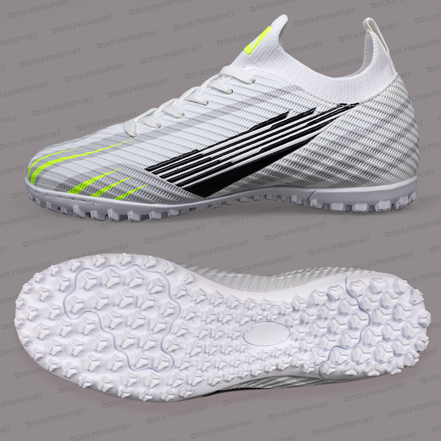 Бутсы футбольные KR-200 бело-зеленые