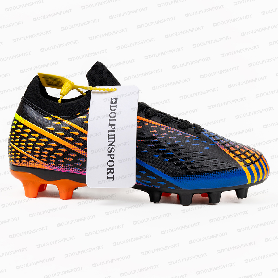 Бутсы футбольные KR-158 черно-оранжевый