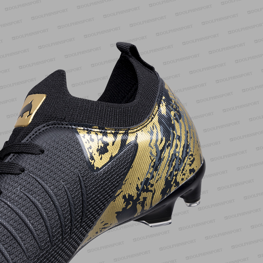 Бутсы футбольные KR-208 черно-золотистые
