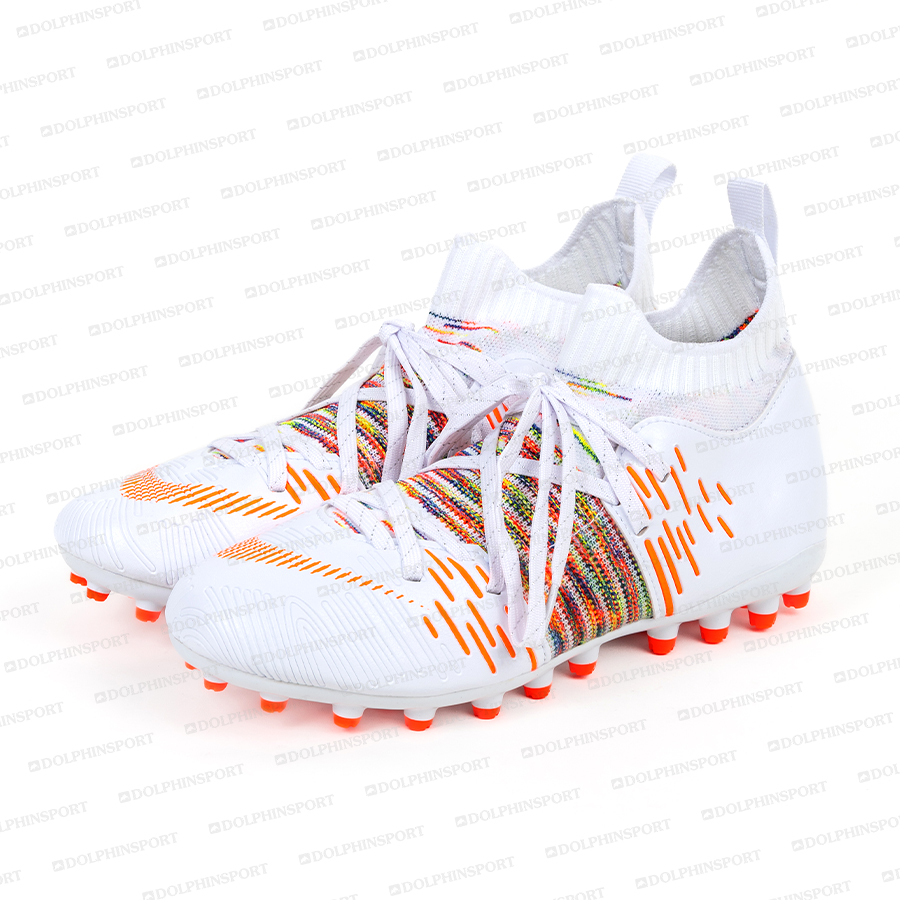 Бутсы футбольные KR-177/2 бело-оранжевый