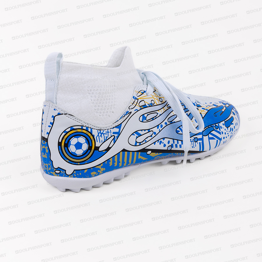 Бутсы футбольные KR-187 бело-синий