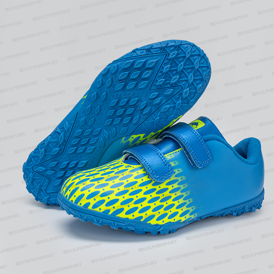 Бутсы футбольные KR-183 сине-зеленый