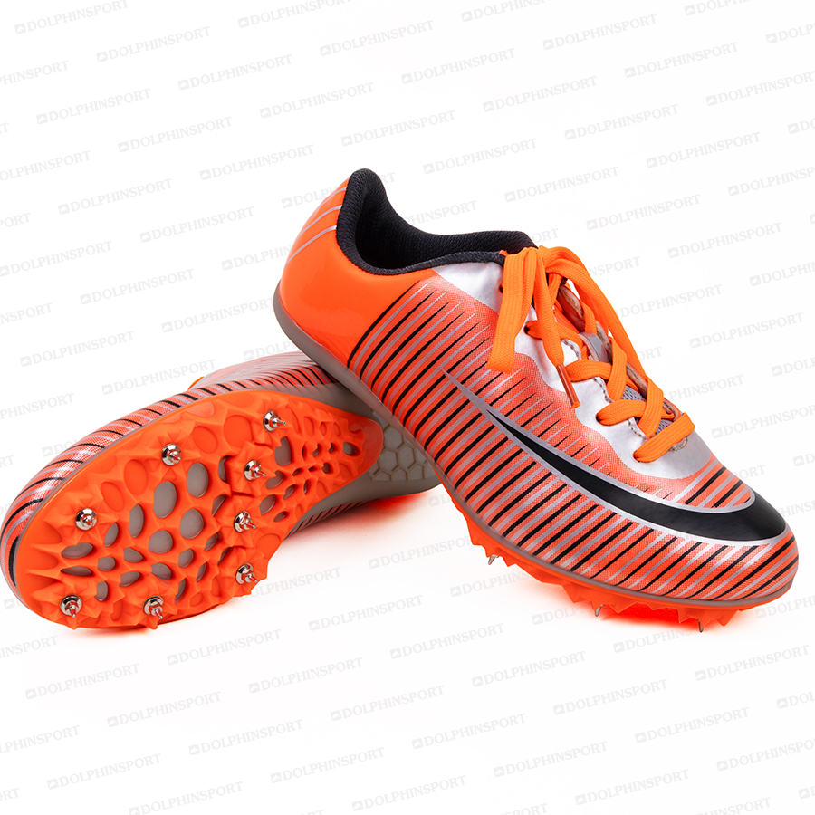 Шиповки KR-075 черно-оранжевые