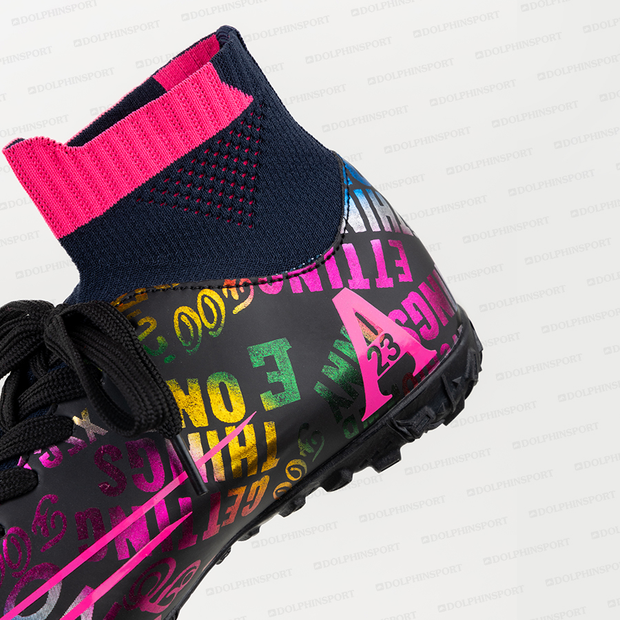 Бутсы футбольные KR-179 черно-розовый