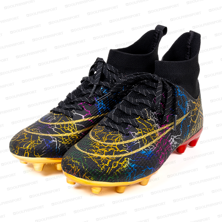 Бутсы футбольные KR-133 черный с золотом