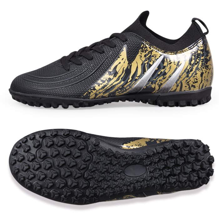 Бутсы футбольные KR-201 черно-золотистые
