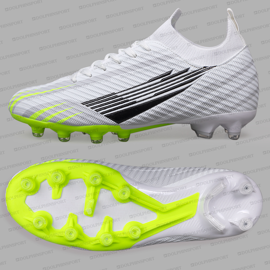 Бутсы футбольные KR-207 бело-зеленые