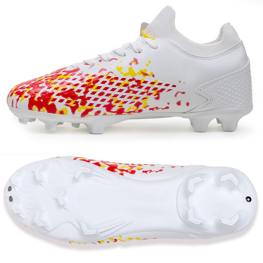 Бутсы футбольные KR-130 белый-черный