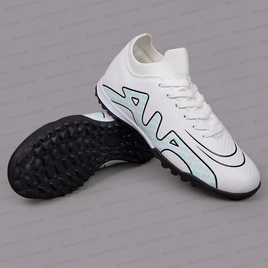 Бутсы футбольные KR-160 бело-бирюзовый
